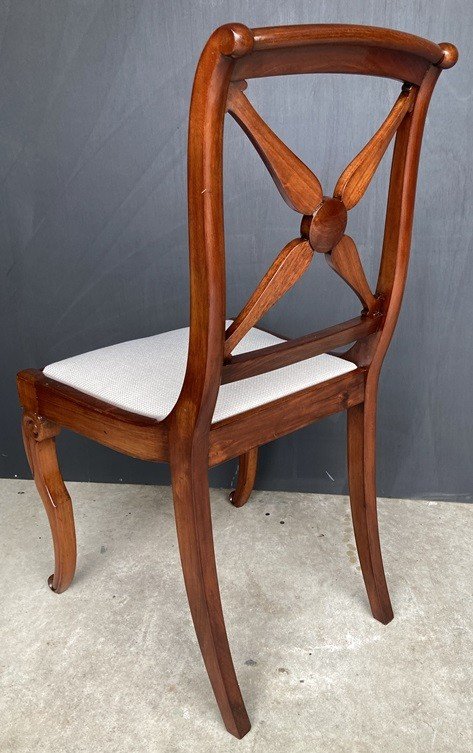 Series Of Six Crossed Chairs Stamped By Jeanselme-photo-2